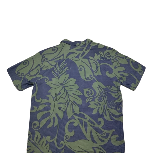 Quicksilver Waterman Collection Man's Hawaiian Shirt Size XL Floral Tropical - Picture 6 of 7